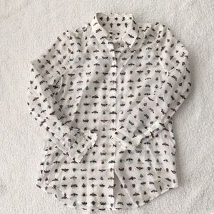 Equipment Cotton/silk bug print blouse